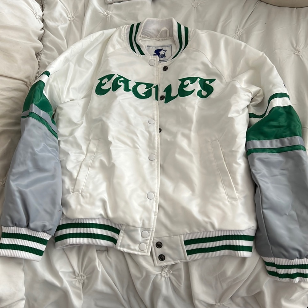 Starter Eagles Kelly green starter jacket